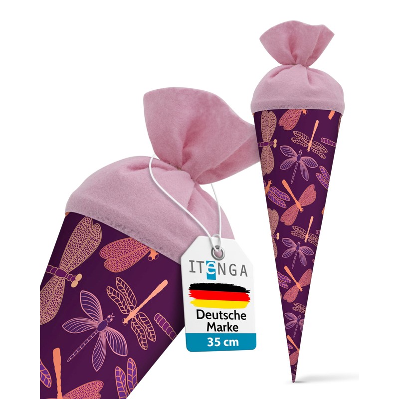 itenga Sibling School Cone - 35 Cm, Animals, Animal Pattern,