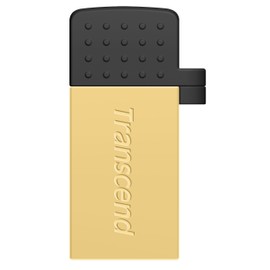 Transcend JetFlash 380 8 GB USB 2.0 OTG Flash Drive, Silver (TS8GJF380S) Gold 8 GB