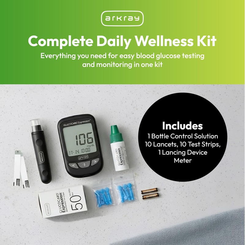 ARKRAY GLUCOCARD Expression Blood Glucose Monitor Kit – Audio-Enabled, Auto-Code