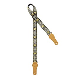 Ortega Guitars Creative Series OCS-560U Adjustable Ukulele Strap, Cotton, Classic Yellow