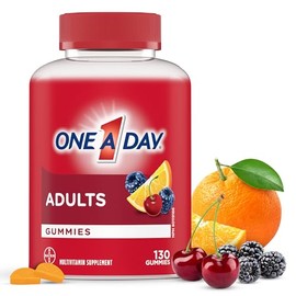 One A Day One A Day Adult Multivitamin Gummies - Daily Gummy For Men And Women With Vitamins A, B6, B12, C, D, E, Biotin and Zinc, Supports Immunity And Bone Health, Hair And Nails, 130 Gummies