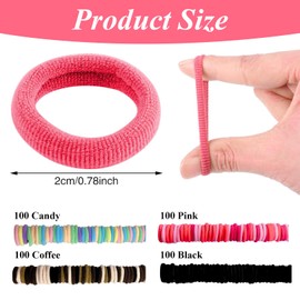 Pack of 400 Hair Bobbles, Mini Hair Bands, Rubber Bands, No Damage Hair Elastics, Colourful Hair Accessories, Girls Durable Hair Clips, for Toddlers, Children and Girls