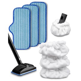 RuannoClean Steam Cleaner Accessories Compatible with Dupray Steam Cleaner, Triangle Microfiber Bonnet for Neat Steam Cleaner & Microfiber Pads, 3+3 Reusable Steamer Cloth Cover Cleaning Steam Mop Pad