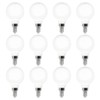 FLSNT 4000K Cool White LED Candelabra Bulbs 60W Equivalent, G16
