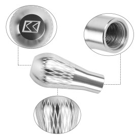 Unbranded Universal JDM Silver Aluminum Manual Gear Shift Knob Lever Shifter Long Throw