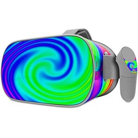 Decal Style Skin Wrap Compatible with Oculus Go Headset - Rainbow Swirl (Oculus NOT Included)