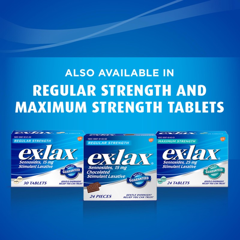 Ex-lax Regular Strength Chocolated Stimulant Laxative Constipation Relief Pills for
