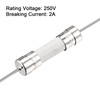 sourcing map Slow Blow Fuse Time Delay Lead Wire Ceramic