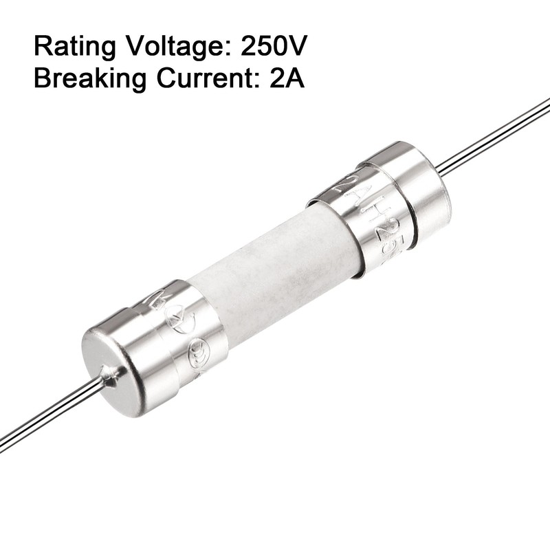 sourcing map Slow Blow Fuse Time Delay Lead Wire Ceramic