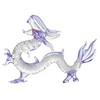 LONGWIN Crystal Dragon Statue Hand Blown Glass Dragon Figurines Chinese