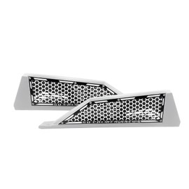 White Custom Vent Grille 2pc Set for Polaris RZR XP Turbo S Laser Cut Steel [5358A36]