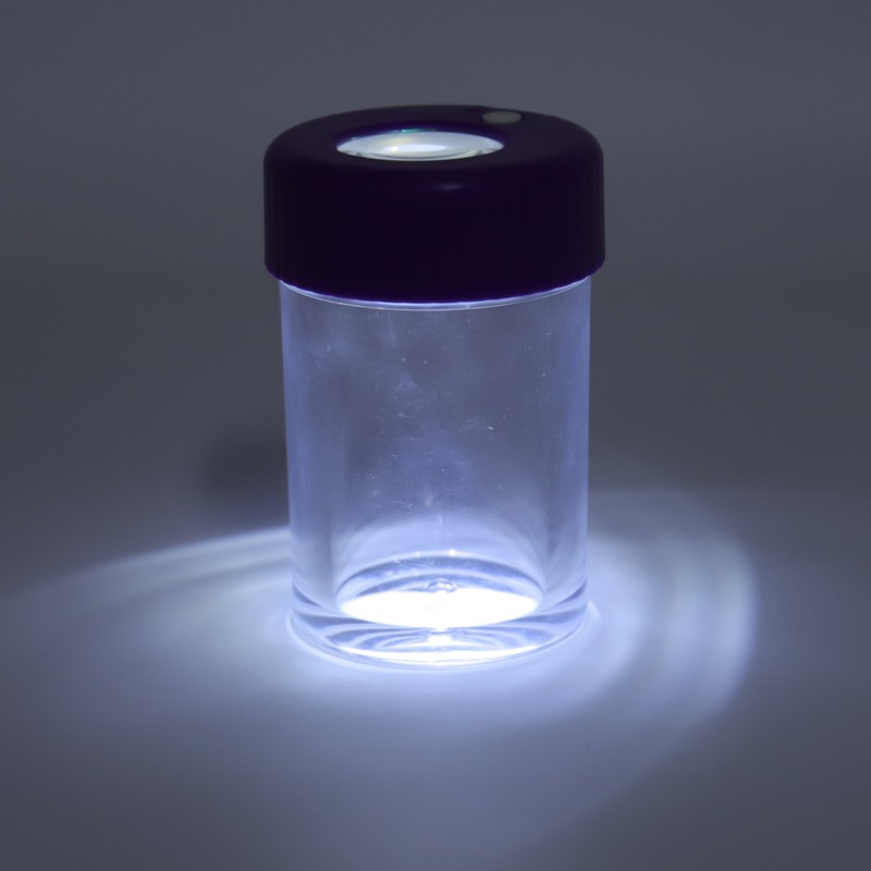 Magnifying Viewing Jar Multifunction Waterproof Magnifying Glass Storage Jar with