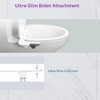 Ultra-Thin Bidet Attachment for Toilet with Non-Electric Self-Cleaning Water Pressure