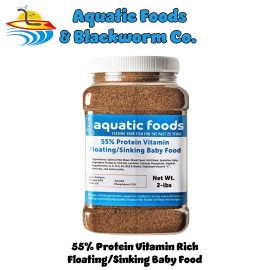 Aquatic Foods Inc. 55% Protein Vitamin Rich Floating/Sinki - 12oz Jar