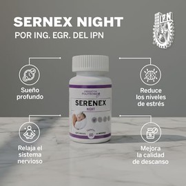 ZOILIFE - Serenex Night | Suplemento Alimenticio con L-Teanina, L-Triptófano, Valeriana y Pasiflora | Acompaña la Relajación Nocturna y el Bienestar G