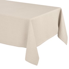 Elegant Tablecloth with Natural Linen Look, Lina Tablecloth and Table Runner, Choice of Size and Colour (Square 110 x 160 cm, Sand Beige)