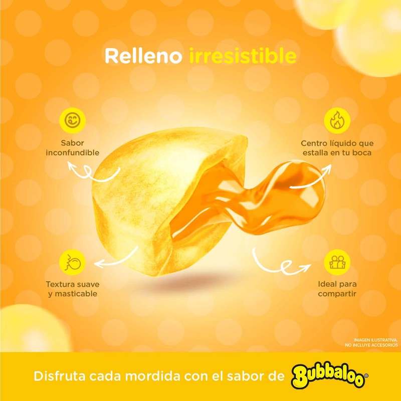 Bubbaloo Adams- goma de mascar 47 pz- sabores varios (Platano,