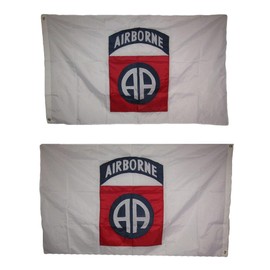 3x5 Embroidered Airborne 82nd Division Double Sided 210D Nylon Flag 3'x5' Clips House Banner Double Stitched Fade Resistant Premium Quality