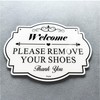2 Pack Please Remove Your Shoes Sign, 10” x 7”