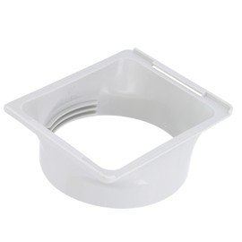 Universal Thread Air Conditioner Exhaust Hose Coupler Square to Round AC Exhaust Duct Pipe Adapter fit 5.9in Diameter Exhaust Duct Interface Unit Tube