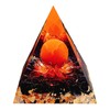 Saefheled Saefheled The Flower of Life Orgonite Pyramid,Positive Energy Obsidian&Rainbow