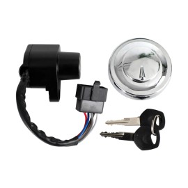 Ignition Switch & Fuel Gas Cap for Kawasaki Vulcan VN900 Custom Classic LT 2006-2022Specification: LockSet-K06, Model Number: LockSet-K06