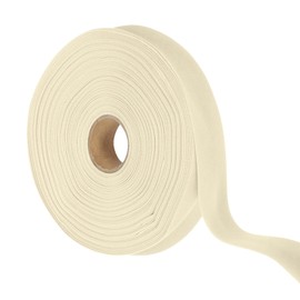 YELARXI Double Fold Bias Tape for Sewing, Quilt Binding Cotton Bias Tape Double Fold 1 Inch 24.93 Yards Fit for Hemming Seaming DIY Crafts Piping, Beige