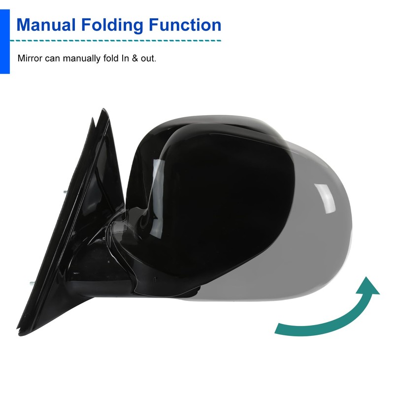 Spec-D Tuning Glossy Black Power Side Mirrors Compatible with 1994-2001