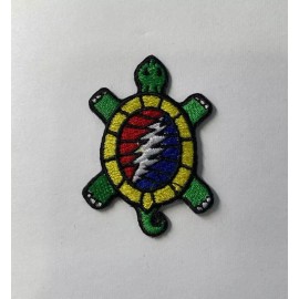 Grateful Dead Terrapin Station RWB Bolt Turtle Embroidered Iron / Sew on Patch