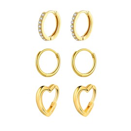 Hoop Earrings 925 Silver for Women Zirconia Small Hoop Earrings Hypoallergenic Hoop Earrings Hoop Earrings, Sterling Silver