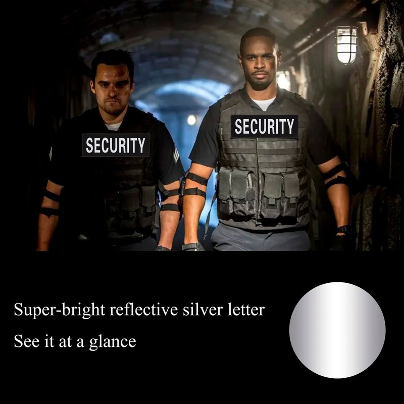Reflective Security Velcro Patch Set Velcro Sticker Reflective Tape Velcro