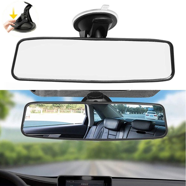 Interior Car Rear View Mirror Wide Flat Suction Cup Universal