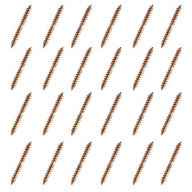 Pocoxll 24 Pcs Self-Tapping Dowel Screws, Zinc Plated Double Ended Screws for Wood Connecting(M6x50mm)