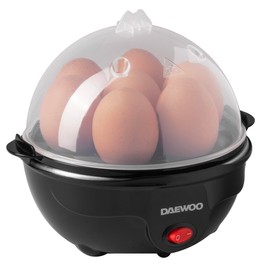 Daewoo Essentials Egg Boiler For Boiled Eggs, 7 Portions, Soft Medium And Hard Egg Indicator, Ready Signal, Easy Clean And Compact Design