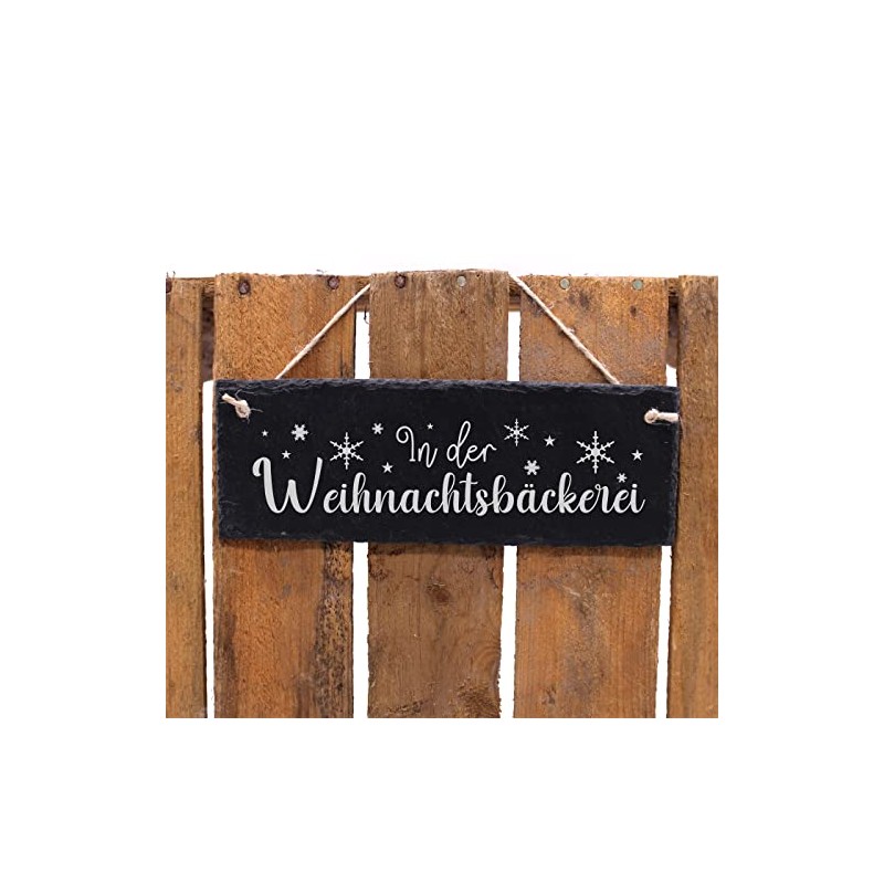 Slate Board In der Weihnachtsbäckerei - Snowflake Motif 22 x