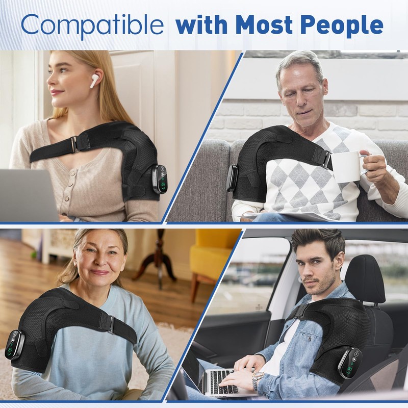 Shoulder Heating Pad, 3 Heat Levels & 3 Vibration Modes