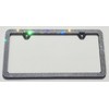 3 Row Crystal (Clear) Rhinestones on Black License Plate Frame