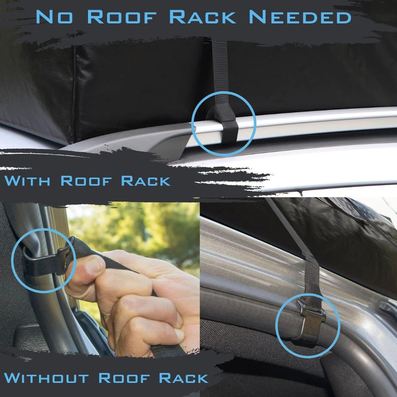 Journeyer - 18 Cubic Feet Weatherproof Rooftop Cargo Carrier for