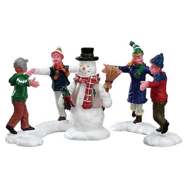 Lemax Christmas Village Ring Around The Snowman Set Of 3-52112