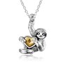 YAFEINI Sloth Gifts 925 Sterling Silver Sloth Chain Necklace Sloth