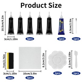 TAIHOBO Leather Repair Set Black 20 ml Liquid Leather Black Faux Leather Repair Kit Leather Repair Kit Black for Car Seats Sofas Leather Jacket Shoes Faux Leather Repair Pack of 6, black