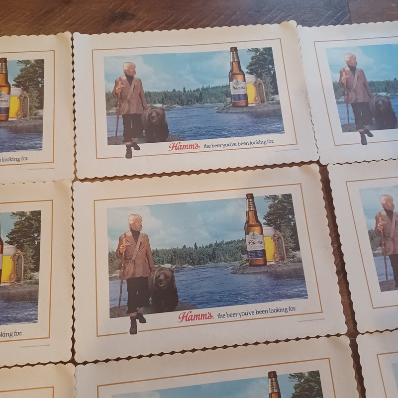 Hamm's Set of 12 Hamm’s Beer VINTAGE Paper Placemats New