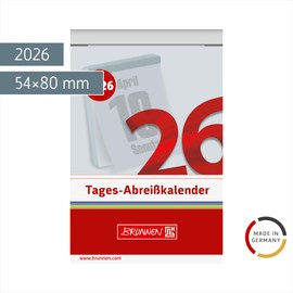 BRUNNEN Tear-off calendar 2026 No. 3 | 54 x 80 mm