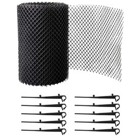 Gutter Guard Roll, Protective Covers for Gutters and Downpipes, Drain Clogging Leaf Deposit Drain Covers for Outdoor Use, Safety Gate with Hooks, 6 m x 16 cm
