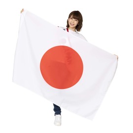 Party City Cheering Goods, Variety Goods, Hinomaru Flag, Large, 35.8 x 166.9 inches (91 x 419 cm), White