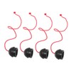 KOMBIUDA 4pcs Portable Pool Cue Chalk Holders Rubber Snooker Chalk
