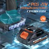 Cordless Car Buffer Polisher w/ 2x2000mAh 21V Batteries, 6 Inch