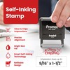 Promot Merry Christmas - Self Inking Rubber Stamp - Ink
