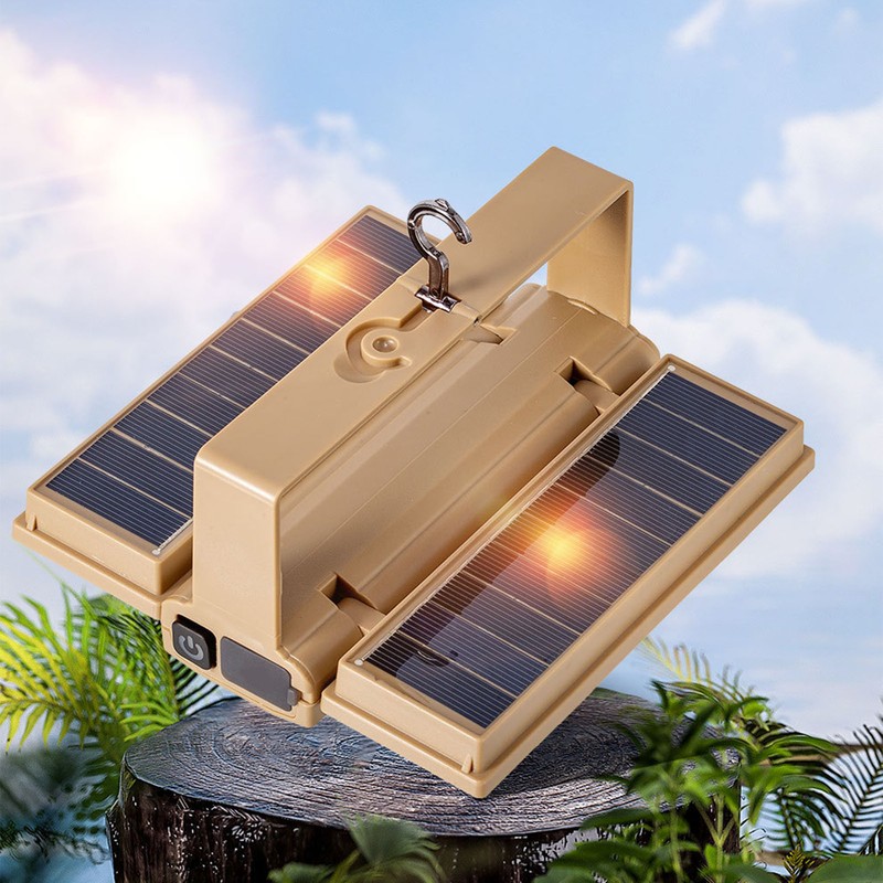 Foldable Solar Camping Light Type C 2200mAh IP66 Waterproof Solar