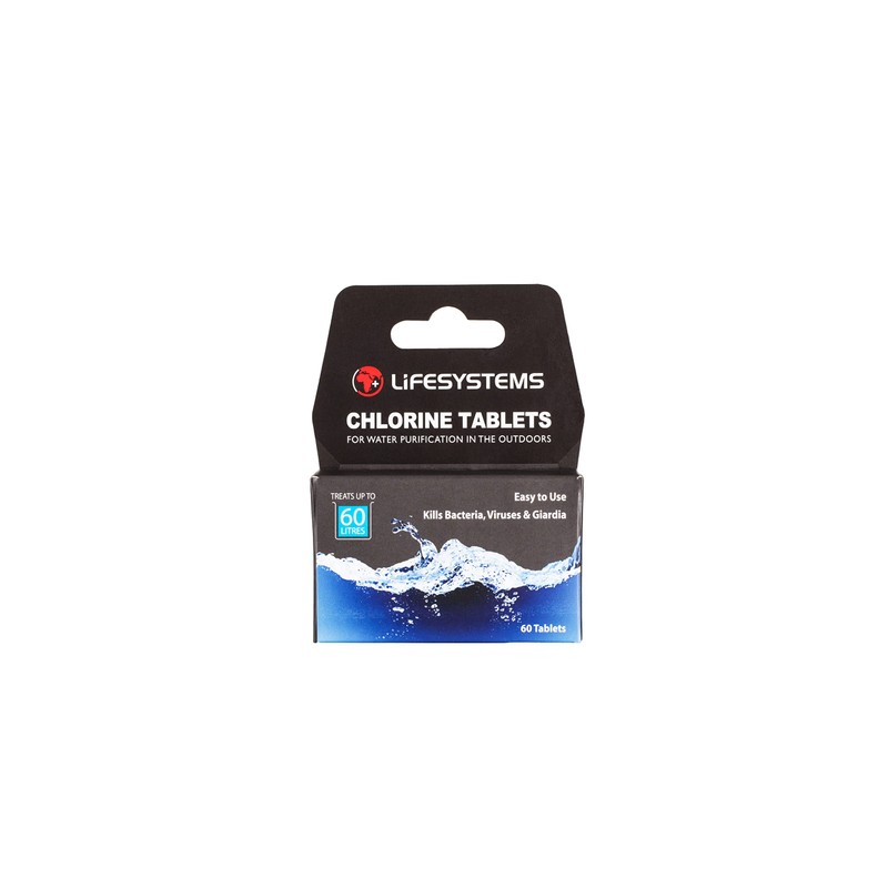 Lifesystems Chlorine Water Purification Tablets for Travelers Camping Backpackers –